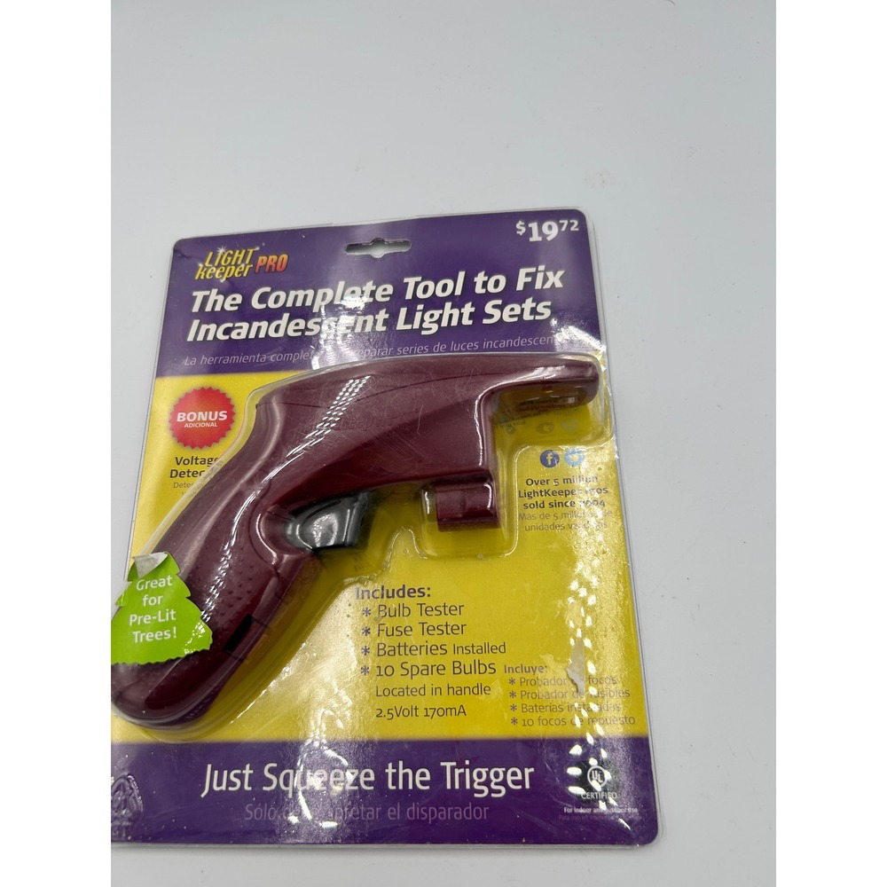 NWT LightKeeper Pro Complete Tool for Incandescent Light Sets Repair Tester Red - Picture 2 of 3